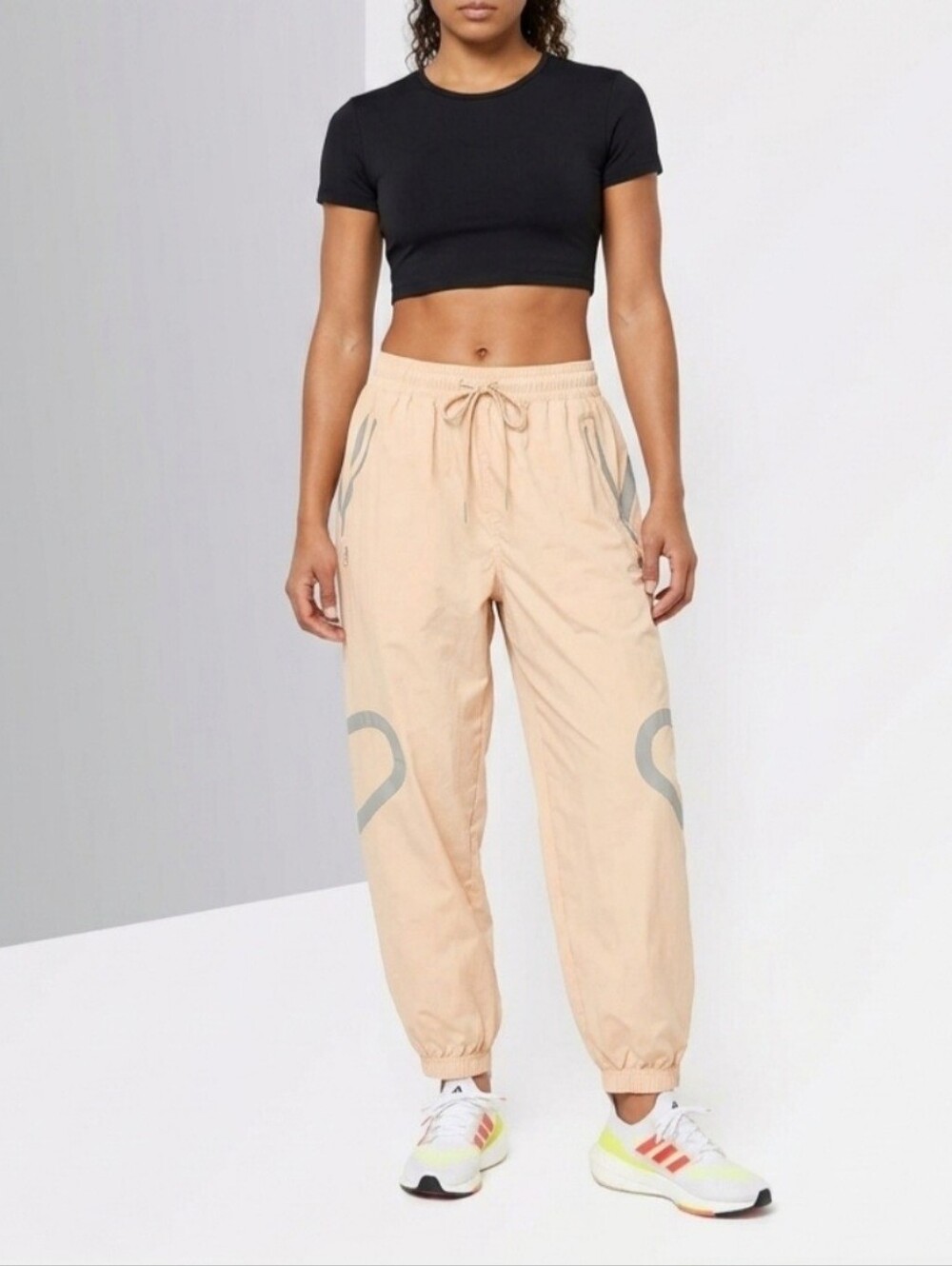 adidas by Stella McCartney ASMC Woven Track Pants in Salmon Nude Beige